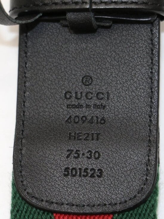 Gucci GG Marmont Web Belt Canvas Leather Size 70X30 - Green/Red/Black/Gold main image 8